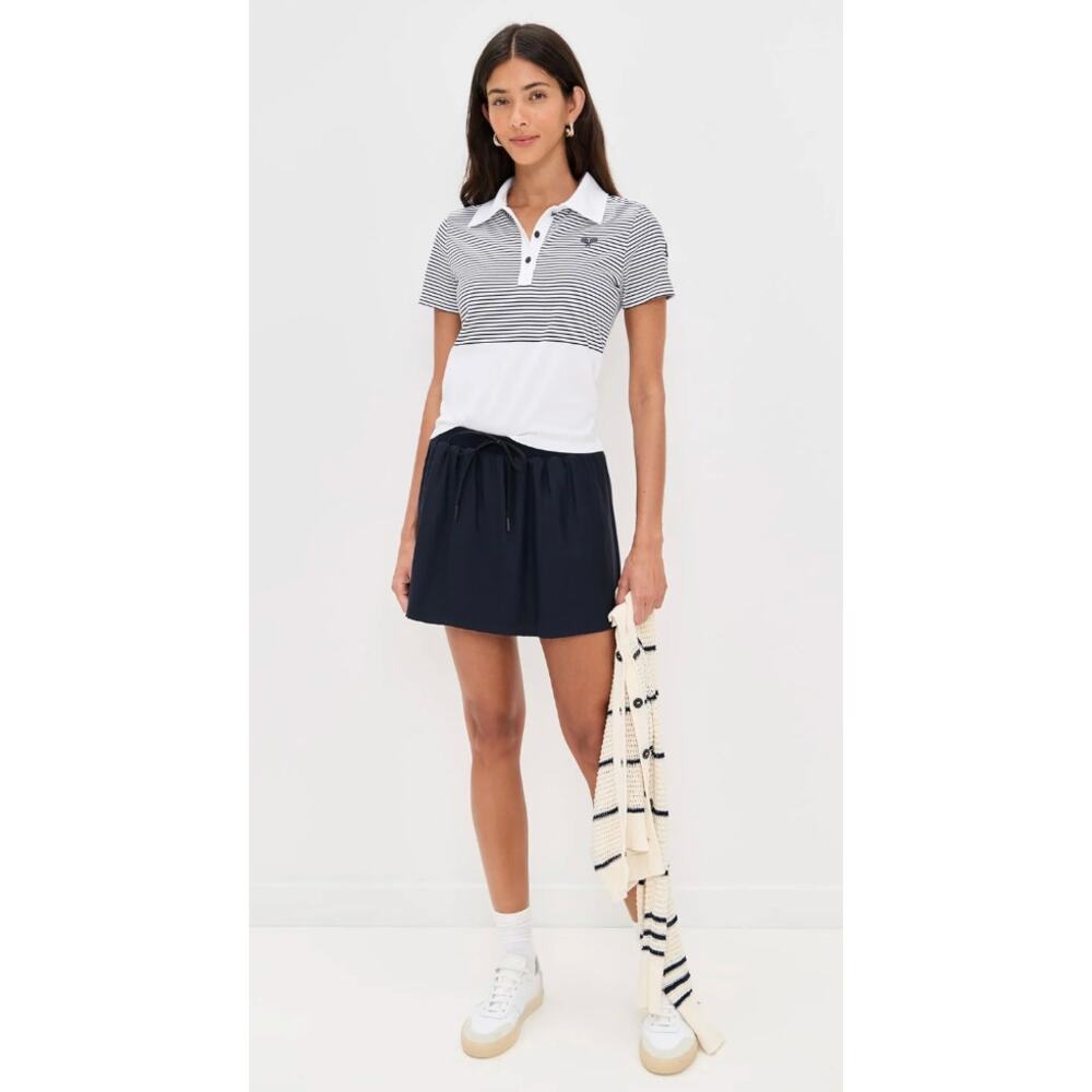 Frame The Tennis Drawstring Silk Skirt and The Tennis Polo size XS / M